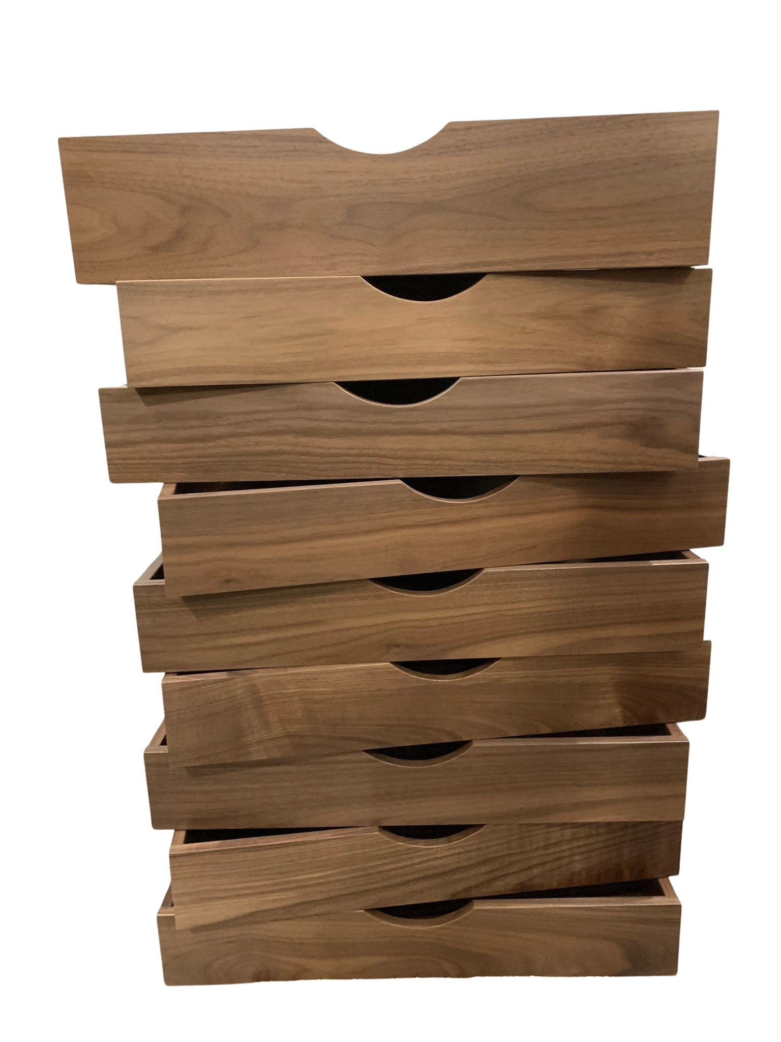 Walnut dovetailed drawers